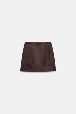 FAUX SUEDE MINI SKIRT WITH BUCKLE - Zara фото 9