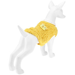 Пэт тойс (Pet toys) Одежда для собаки Жилетка с декором - тигр, р-р L, длина спинки 28см/обхват груди 36см/обхват шеи 20см, цвет-желтый, искусственный мех (100% полиэстер) (Китай) фото 3
