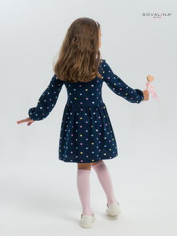 Платье Моана цветные сердечки на синем - Sovalina фото 10