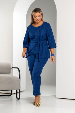 Блузка ТБ-127 клетка василек