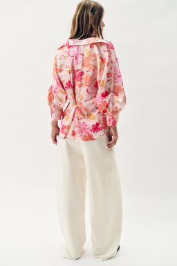 CAMISA SATINADA ESTAMPADO FLORAL / Multicolor - Zara фото 6