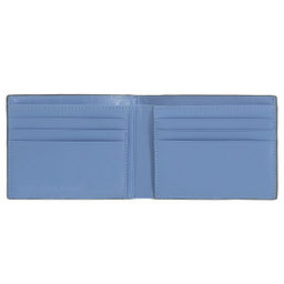 Итальянский кожаный кошелёк DuDu серии Caprera | черно-голубой - Dudubags фото 3