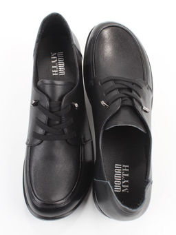 03-YDN15-22 BLACK Полуботинки женские (натуральная кожа)