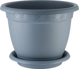 Горшок для цветов InGreen Aphrodite D 340 mm, 12,7л с подставкой №7 серый IG420711026 - Пластик репаблик фото 2