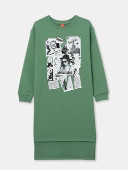 CRB wear/CSJG 63056-34-307 Платье для девочки, оливковый/Ex.Cherubino