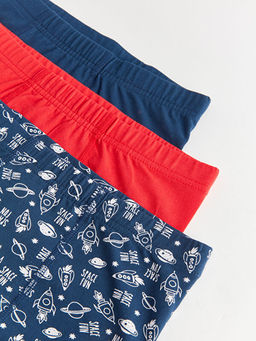 Bask?l? Pamuklu Erkek ?ocuk Boxer 3l? - Waikiki фото 3