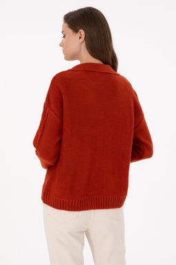 Женский свитер с воротником поло и плиткой Неожиданная скидка в корзине - U.s. polo assn фото 5