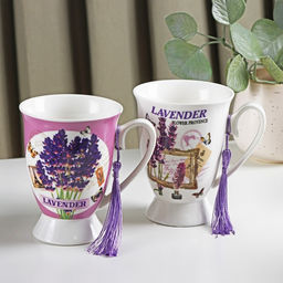 Кружка «Лаванда», 320 мл, керамика, белая