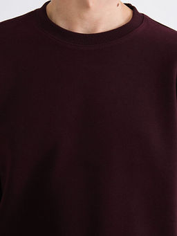 Bisiklet Yaka Kal?n Kuma? Erkek Sweatshirt