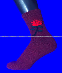 Цена за 12 пар. Зувей носки женские ангора внутри махра Роза