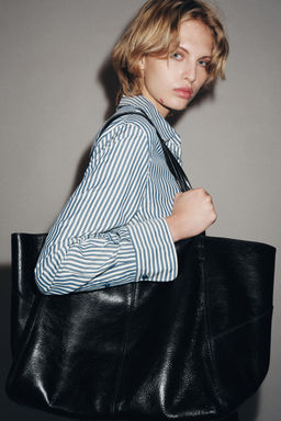 LEATHER MAXI TOTE BAG