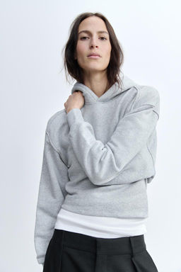HEAVYWEIGHT PLEATED HOODIE - Zara фото 2