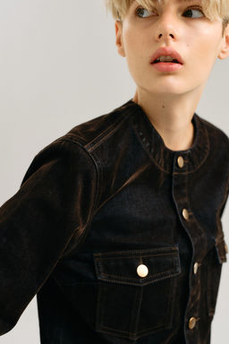 Cazadora denim afelpada