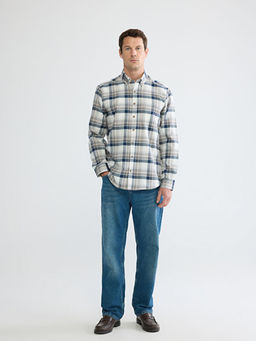 Regular Fit Ekose Erkek Gabardin G?mlek