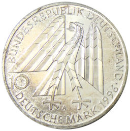 10 марок 1996 года A Германия  150 лет первой католической ассоциации ремесленников А. Колпинга