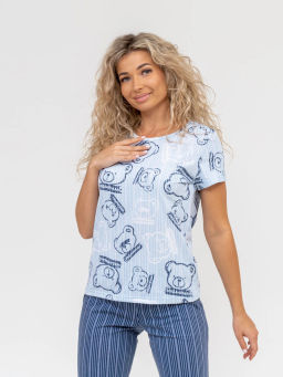 Костюм женский, цвет голубой синий