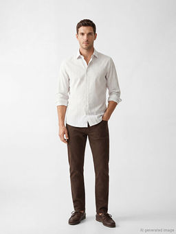 Рубашка Slim Fit в полоску мужская