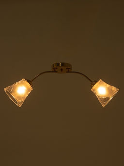 Люстра 12276/2FGD, 2×40 Вт, E27, 60×18×23 см, золото