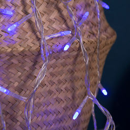 Гирлянда Нить 5 м с насадками Игла, IP20, прозрачная нить, 50 LED, свечение синее, 8 режимов, 220 В - Luazon lighting фото 3