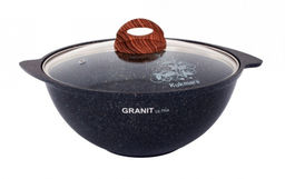 ЛА_АП_GRANIT ULTRA (blue) Казан для плова 3,5л со стекл.кр. арт. кгг37а