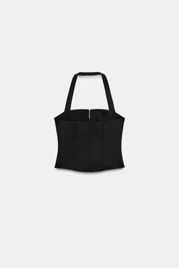 TOP CORS? HALTER RAYAS / Negro - Zara фото 6