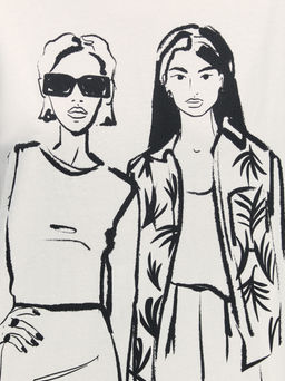 Футболка оверсайз с принтом / Zarina  фото 6