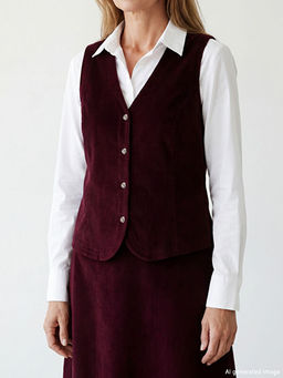 V Yaka Fitilli Kadife Kad?n Yelek