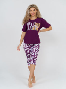 783 Пижама "Буквы/фиолетовый"