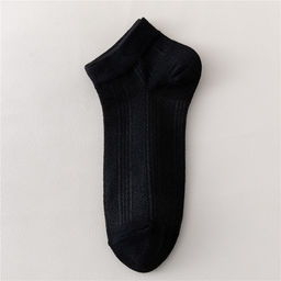 Короткие носки р.40-45 Перфорация Полоски Чёрные - Krumpy фото 3