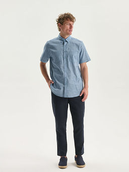 Regular Fit K?sa Kollu Poplin Erkek G?mlek