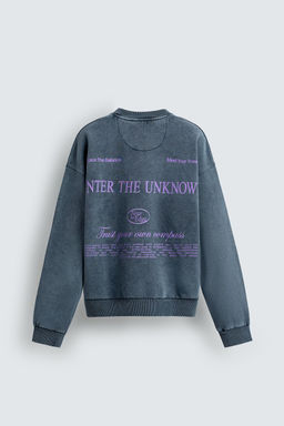 WASHED PRINTED TEXT SWEATSHIRT - Zara фото 16