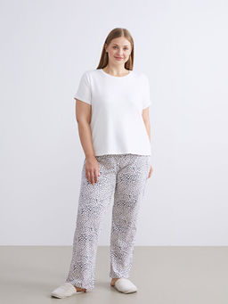 Beli Lastikli Desenli Kad?n Pijama Alt?