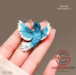 Брошь птичка на булавке