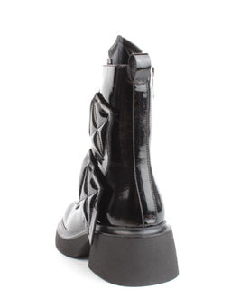 04-HSM710 BLACK Ботинки зимние женские (натуральная кожа, натуральный мех) - Фабричный китай фото 7