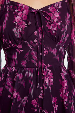 TRENDYOLMILLA Murdum Cicekli F?rf?rl? Mini Dokuma Elbise TWOAW23EL01455  фото 14