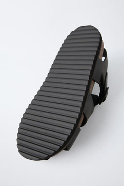 LEATHER CAGE SANDALS - Zara фото 5