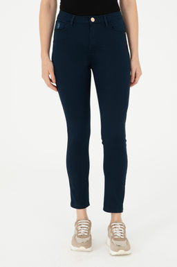 Женские темно-синие брюки из плотной ткани - U.s. polo assn фото 2