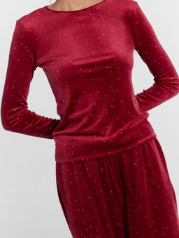 Комплект домашний женский велюровый бордовый - Mark formelle фото 8