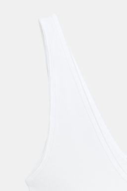 TOP ESCOTE PICO RIB / Blanco - Zara фото 5