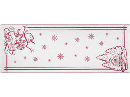 Полотенце х/б 9с23.111ж1 Снеговик и домик1(ДТЭ бордовый 50х140см