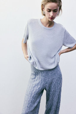 Metallic knitted T-shirt - H&m фото 2