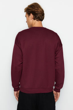 TRENDYOL MAN Bordo Regular Fit Uzun Kollu Dokulu Sweatshirt TMNAW22SW1020 - Trendyolmilla фото 6