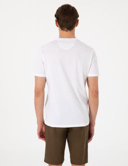 Beyaz Slim Fit Merserize Basic Ti__rt - Pierre cardin фото 12