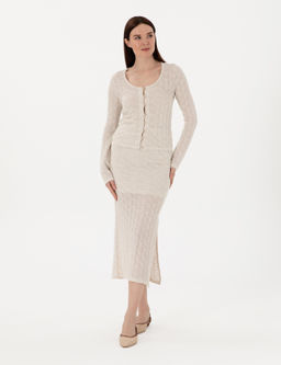 Юбка Pierre Cardin Slim Fit вязаная кремовая