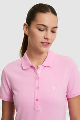 Kad_n Pembe Polo Yaka Basic Ti__rt
