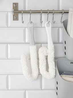 Щетка (ершик) для мытья стаканов и бутылок белый полиуретан, ПП