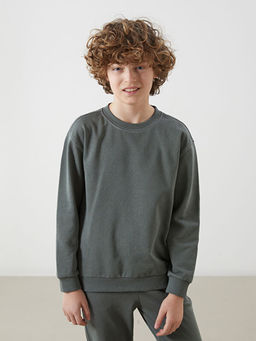 Bisiklet Yaka Erkek ?ocuk Sweatshirt