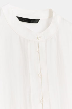 BLUSA FLUIDA MANGA CORTA ZW COLLECTION / Blanco roto - Zara фото 3
