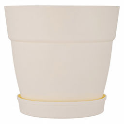 "Ingreen" Горшок для цветов пластмассовый "Villa de Fiori" 2л, д17см, h15,5см, с фиксируемым поддоном, белоснежный жасмин (Россия)