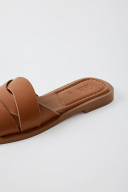 CROSSED FLAT SANDALS - Zara фото 3